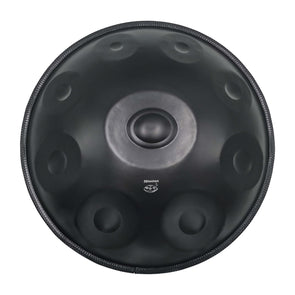 Handpan 9 note noir - Re mineur, frequence 432hz, frequence 440hz, hang drum, jouer handpan, handpan drum, handpan instrument, handpan store, ZenaPan